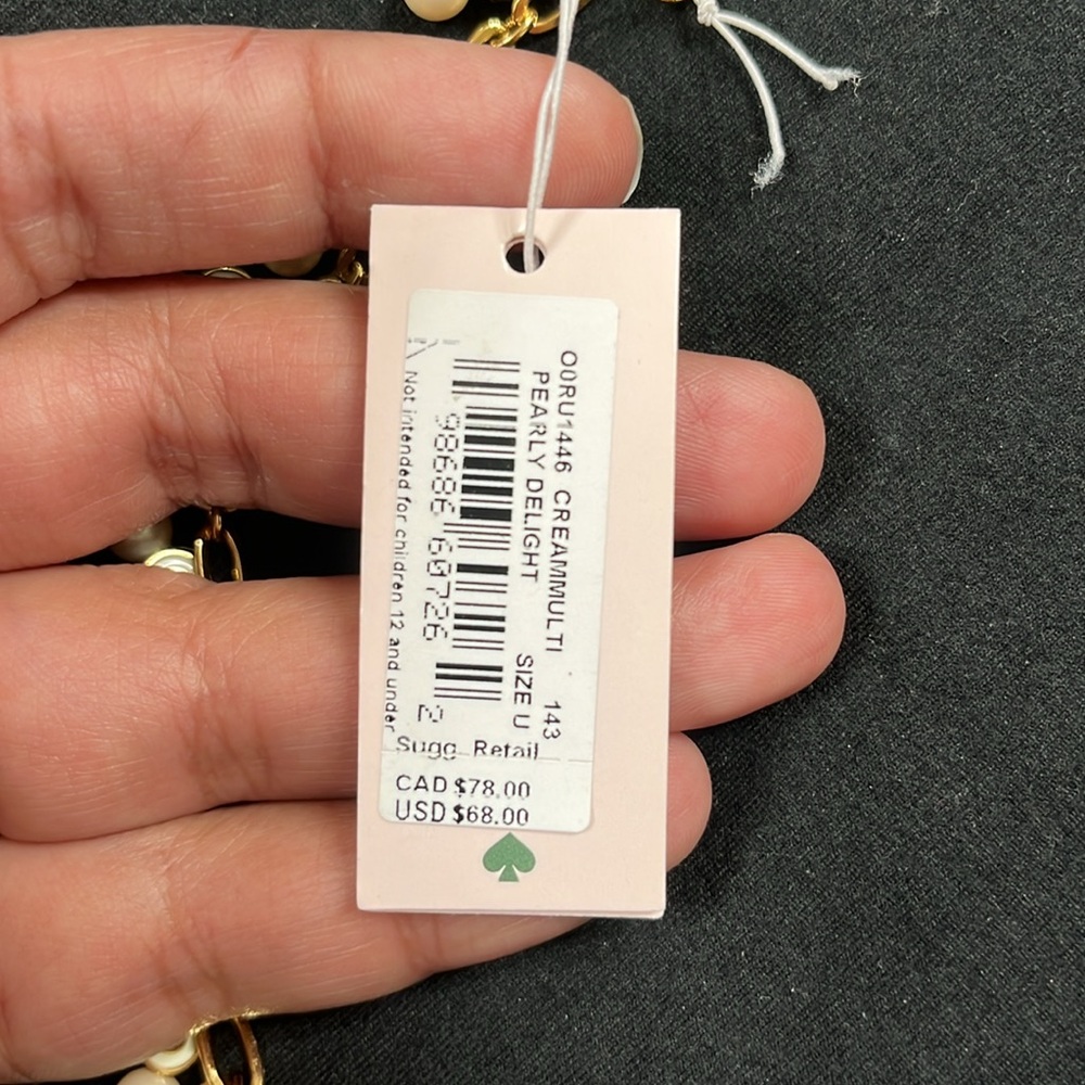 NWT Katespade pearl charm bracelet - Picture 4 of 4